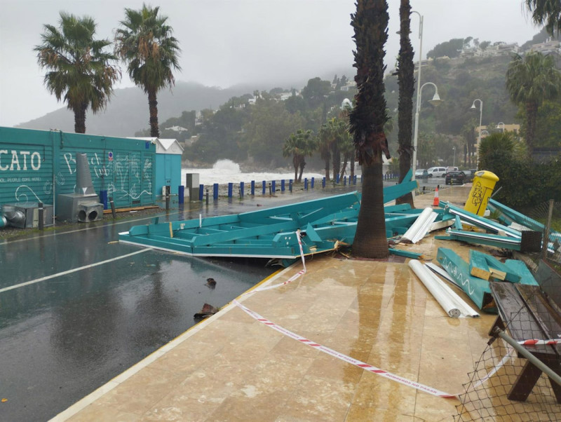 Temporal en la costa de Granada. Archivo (AYUNTAMIENTO DE ALMUÑÉCAR)