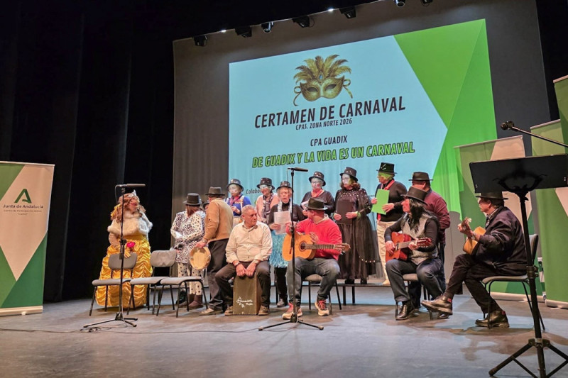 Usuarios de Centros de Participación Activa participan en el certamen de Carnaval en Guadix (JUNTA DE ANDALUCÍA)