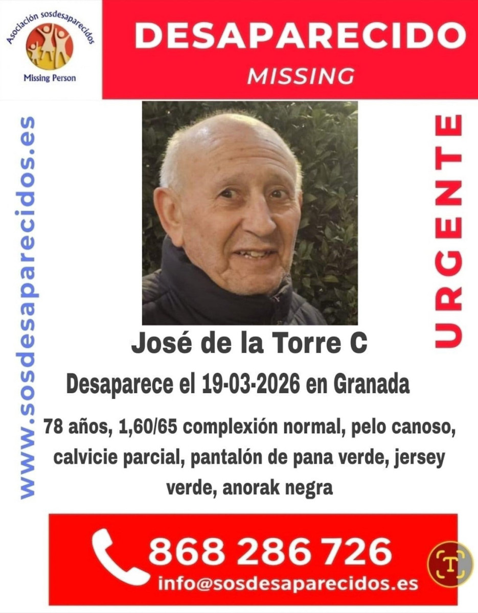 Cartel distribuido por SOS Desaparecidos. (SOS DESAPARECIDOS)