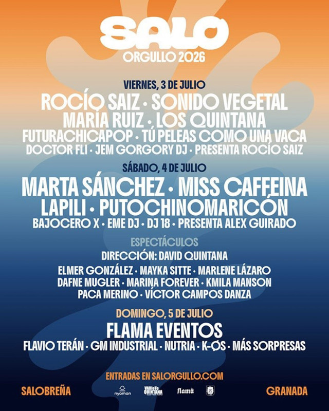 Cartel del festival SALO Orgullo que se celebra en verano en Salobreña.