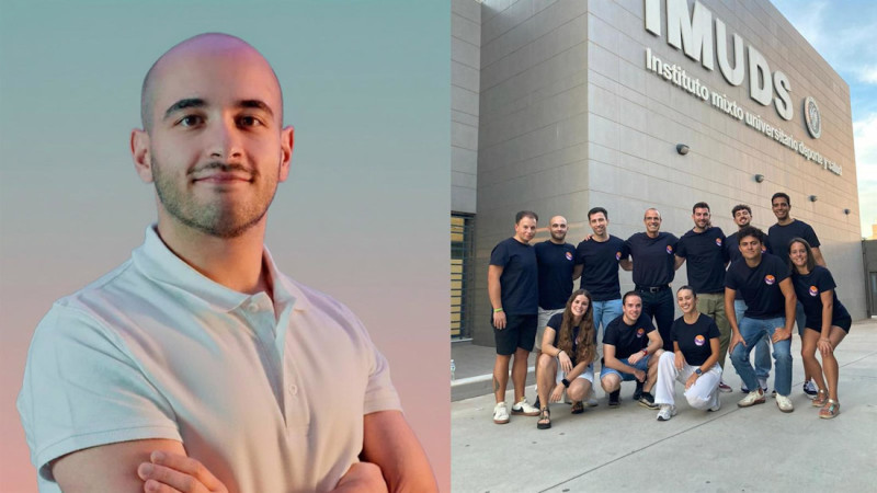 Juan José Martín Olmedo, investigador de la UGR y primer autor del estudio y el equipo al completo (UNIVERSIDAD DE GRANADA)