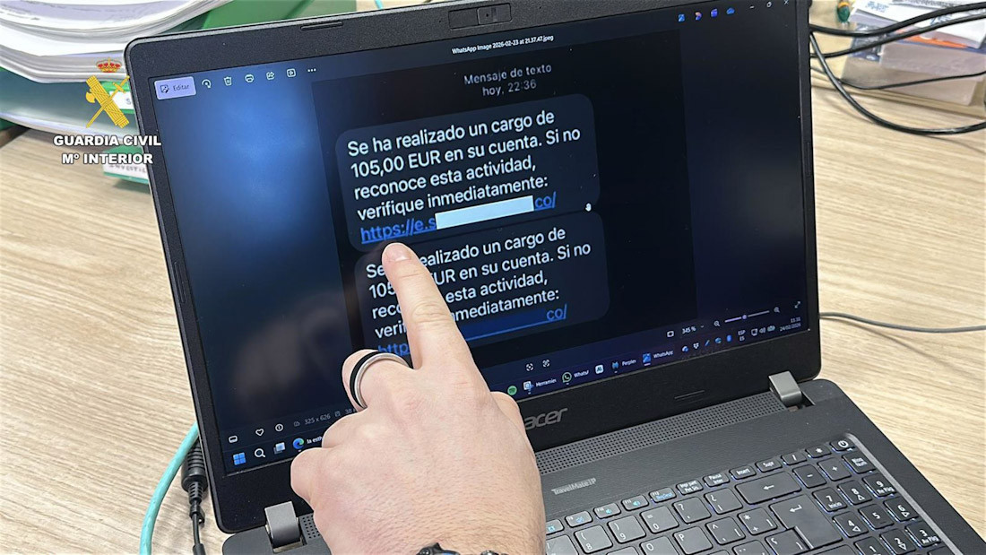 Imagen de archivo de la Guardia Civil sobre una ciberestafa (GUARDIA CIVIL DE LA RIOJA)