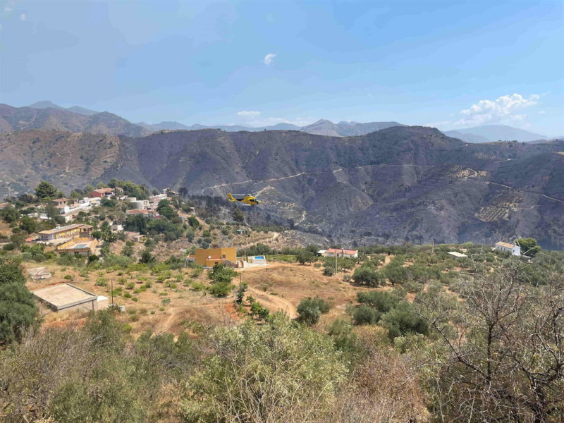 Imagen de archivo del incendio registrado en agosto de 2024 en el entorno de Peña Escrita (AYTO. ALMUÑÉCAR)