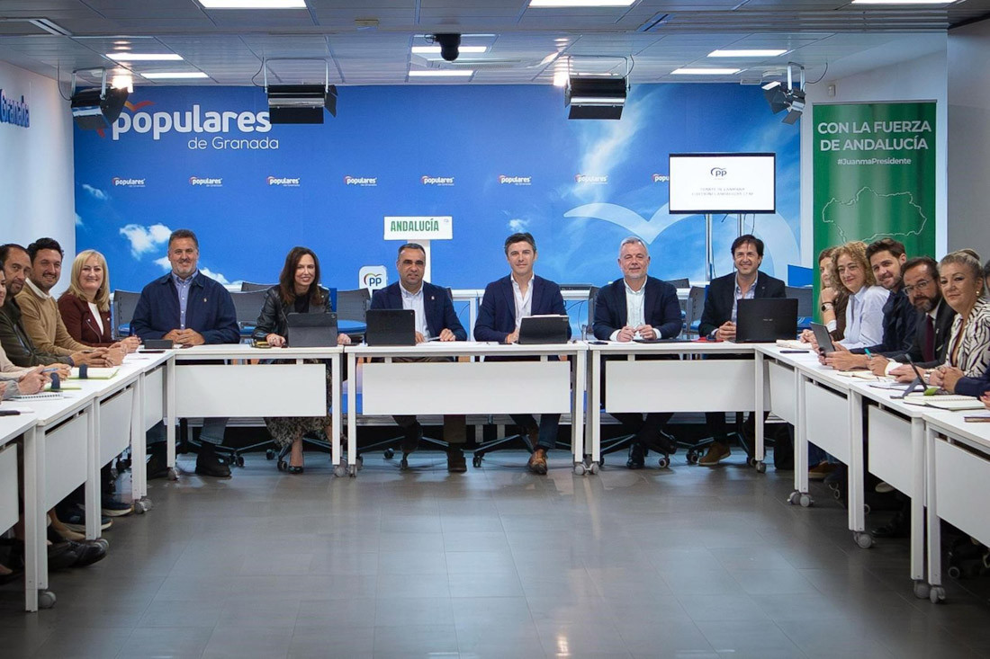 Reunión del comité de camaña del PP de Granada, que coordina Jorge Saavedra (PP GRANADA)