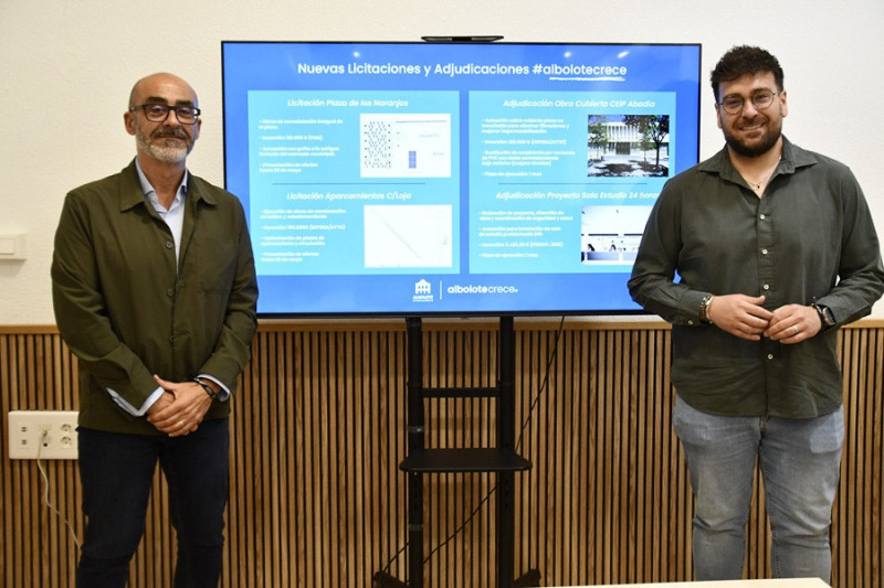 Salustiano Ureña y Juan José Martínez han presentado las nuevas inversiones (ALBOLOTE INFORMACIÓN)