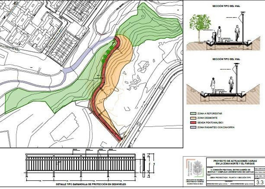 Plano de las obras en el distrito Norte (AYUNTAMIENTO DE GRANADA)