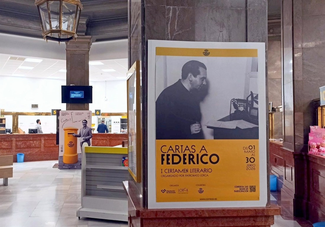 La oficina principal de Correos de Granada anima a participar en la recta final del certamen literario “Cartas a Federico” dedicado a Lorca (CORREOS)