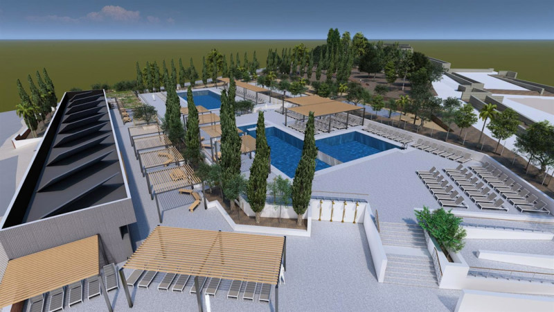 La actuación permitirá crear en el Corredor Verde un gran espacio con nueva arboleda, áreas de sombra, dos grandes piscinas y una zona de juegos acuáticos (AYTO. ATARFE)