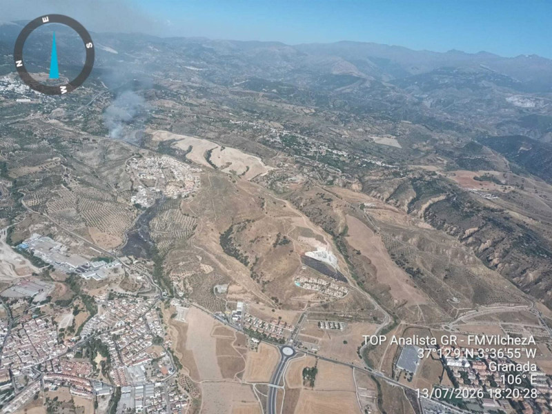 Ubicación del incendio forestal declarado en Jun (PLAN INFOCA) Ubicación del incendio forestal declarado en Jun (PLAN INFOCA)