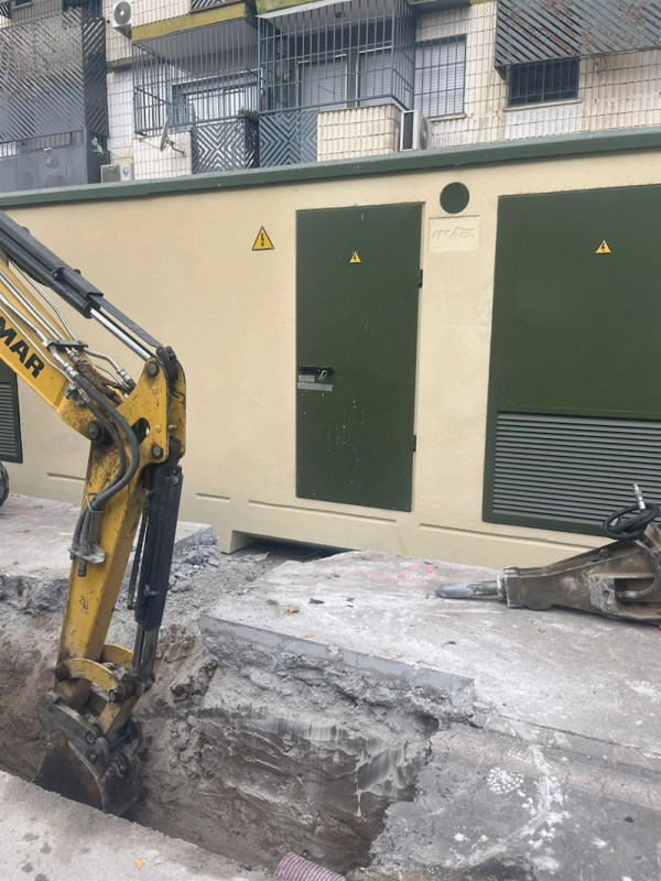 Imagen de archivo de unas obras de un centro de transformación de electricidad en la zona norte de Granada (ENDESA)